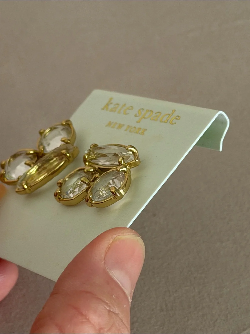 NWT Kate Spade Cluster Studs 14K Gold Fill ORG RETAIL $65